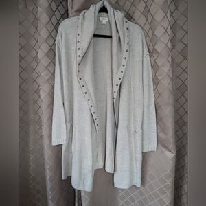 Styke & Co Cream Cardigan with Studded Detail, Size L